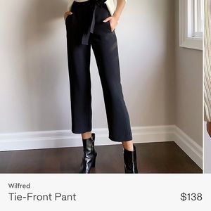 NWOT Wilfred Tie-Front Pant